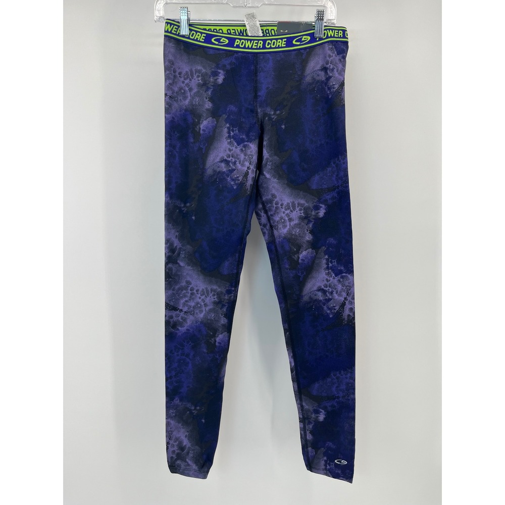 C9 Champion Power Core Leggings Mens M Purple Blue Abstract Print Compression